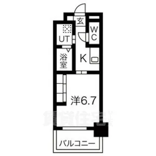 リシュドール伝馬【3階】の間取り