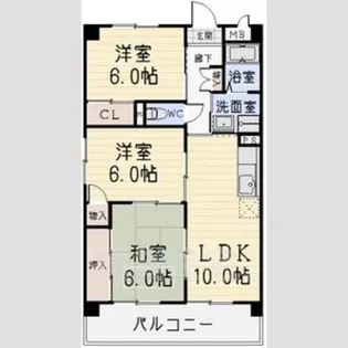 第6清邦ビル【3階】の間取り