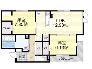 シエル クレール【1階】の間取り