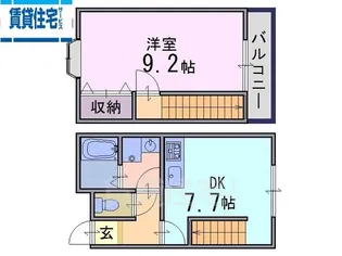 奈良県橿原市新賀町【テラスハウス】の間取り