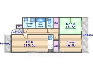 カーネルヒル【4階】の間取り