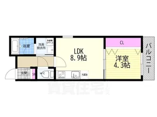 Dear Court野里【3階】の間取り