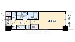 レジディア京都駅前【4階】の間取り