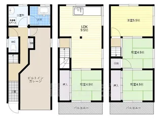 大阪府東大阪市旭町【一戸建】の間取り