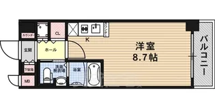 エヴァステージ梅田WEST【2階】の間取り