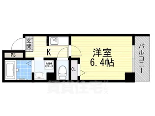 グランパシフィック姫里【6階】の間取り