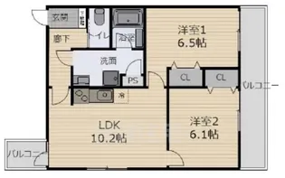 ジーニアススクエア四条高辻【3階】の間取り