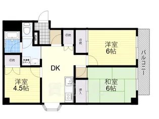 大川マンション【3階】の間取り