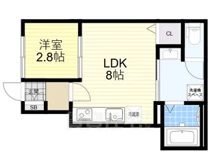 コスモガーデン中野町【1階】の間取り