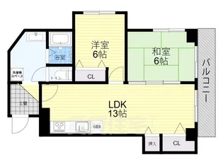 十三マンション(十三東)【3階】の間取り