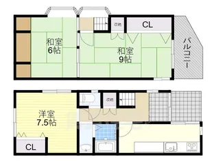 大阪府寝屋川市香里南之町【一戸建】の間取り