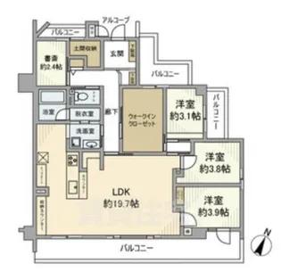 ファミールグラン四ッ谷通【3階】の間取り