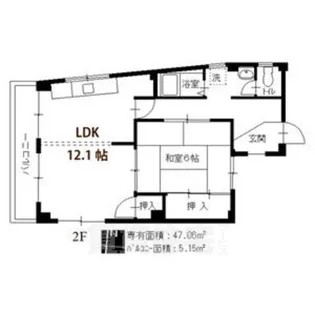 スカイハイツ【2階】の間取り