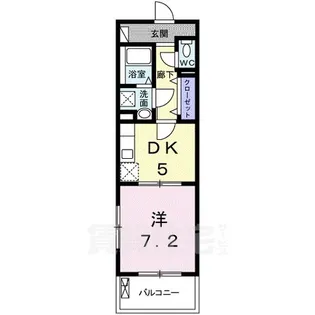 京都府京都市西京区樫原盆山【マンション】の間取り