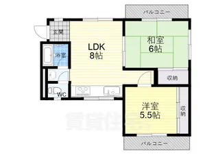 鳳ハイム【4階】の間取り