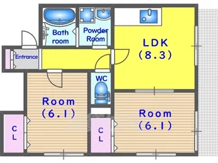 メゾン小西【1階】の間取り