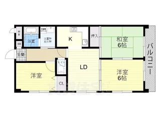ロイヤルハイツ北田辺【4階】の間取り
