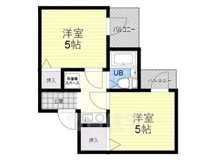 アメニティー新高二番館(低層棟)【2階】の間取り
