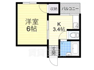 レジデンス三津屋【3階】の間取り