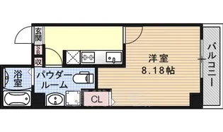 フォース二条城東【1階】の間取り