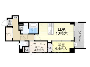 大阪府高槻市古曽部町2丁目【マンション】の間取り