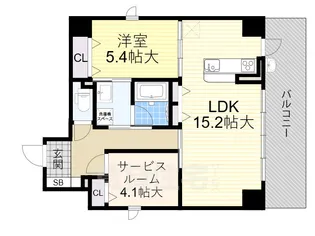 大阪府高槻市古曽部町2丁目【マンション】の間取り