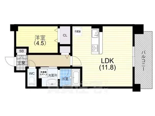 Eastern Wells【5階】の間取り