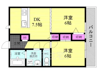サンイースト【102号室】の間取り