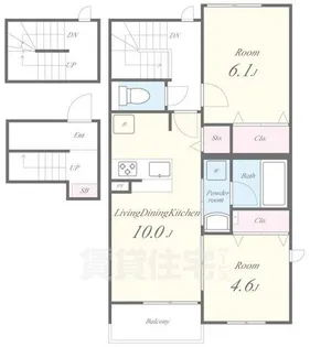 グレーヌ東寺【3階】の間取り