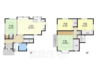 滋賀県大津市大将軍1丁目【一戸建】の間取り