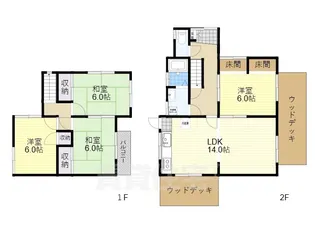 滋賀県大津市大江5丁目【一戸建】の間取り