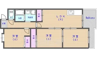 乾マンション【106号室】の間取り