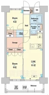 RJRプレシア高砂【14階】の間取り
