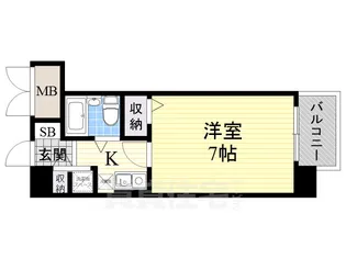 メロディーハイム淡路【5階】の間取り