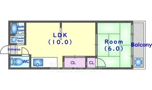 京都府京都市伏見区久我本町【アパート】の間取り