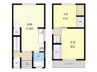 大阪府東大阪市池之端町【一戸建】の間取り