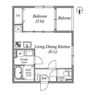 ブリエスポワール【1階】の間取り