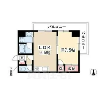 ゴールドハイツ渡辺【6階】の間取り