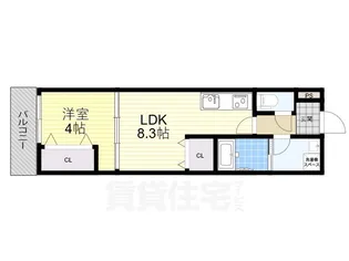 大阪府堺市堺区北向陽町1丁【アパート】の間取り