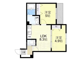 セレニティ加美南A棟【1階】の間取り