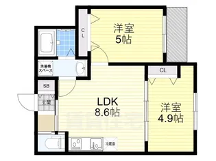 セレニティ加美南A棟【1階】の間取り