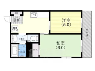 ミナーレ三宮東【502号室】の間取り