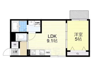 セレニティ加美南B棟【1階】の間取り