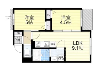 セレニティ加美南B棟【3階】の間取り