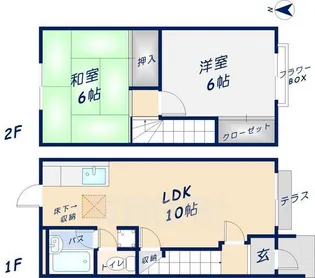 ガーデンハウスヒラオカ【107号室】の間取り
