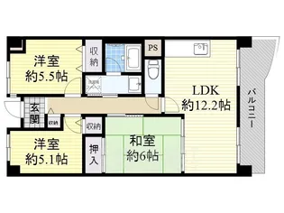 ガーデンライフ旭ヶ丘【1階】の間取り