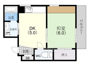 ミナーレ三宮東【602号室】の間取り