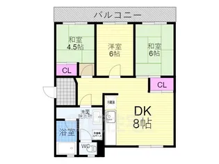醍醐上ノ山団地A1棟【401号室】の間取り