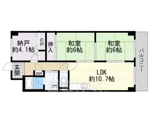 グランドゥール緑ヶ丘【4階】の間取り