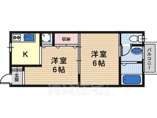 シエルブルーコーポ【2階】の間取り